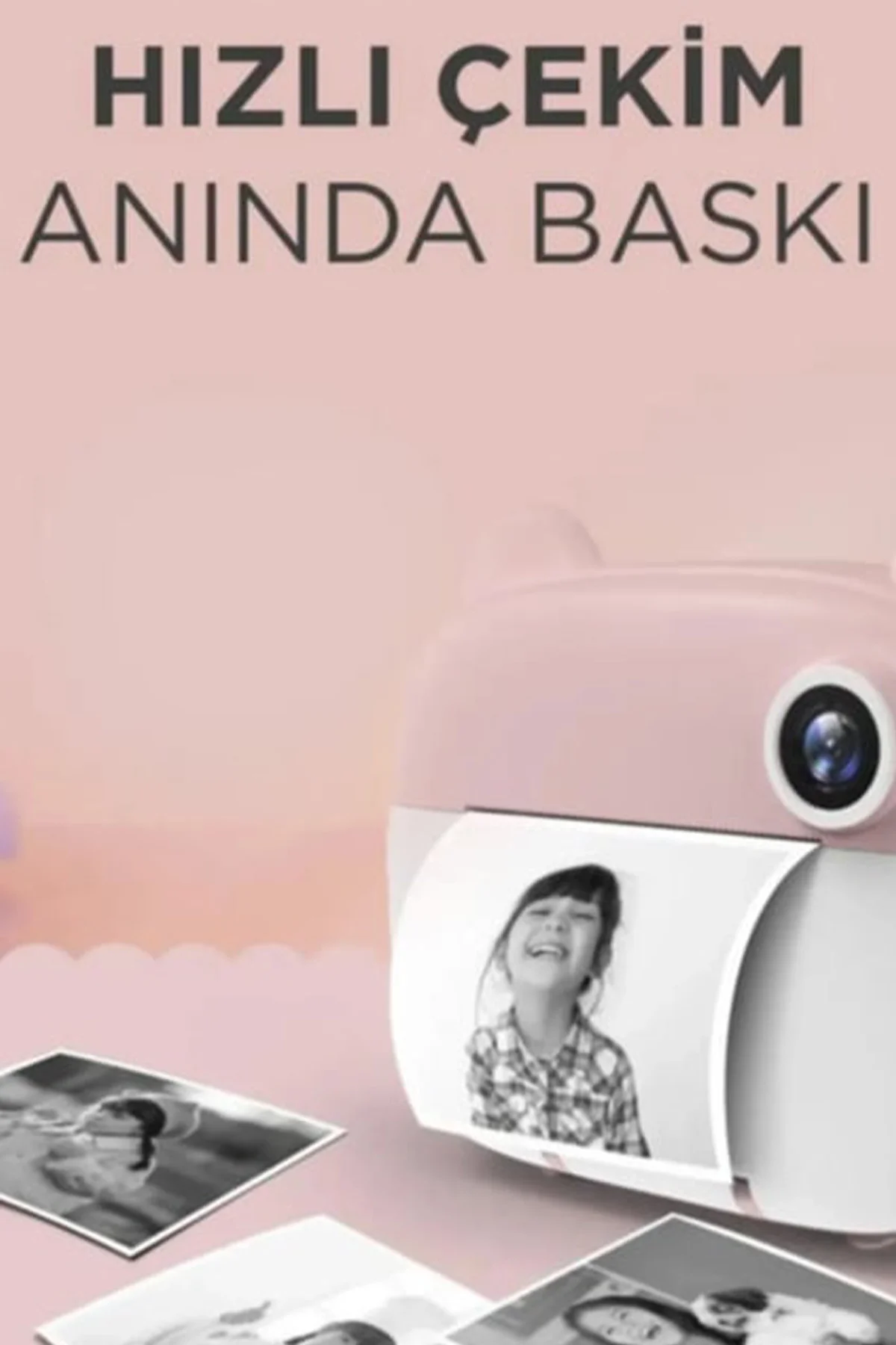 Anında Baskı Yapan Termal Yazıcılı Çocuk Kamerası