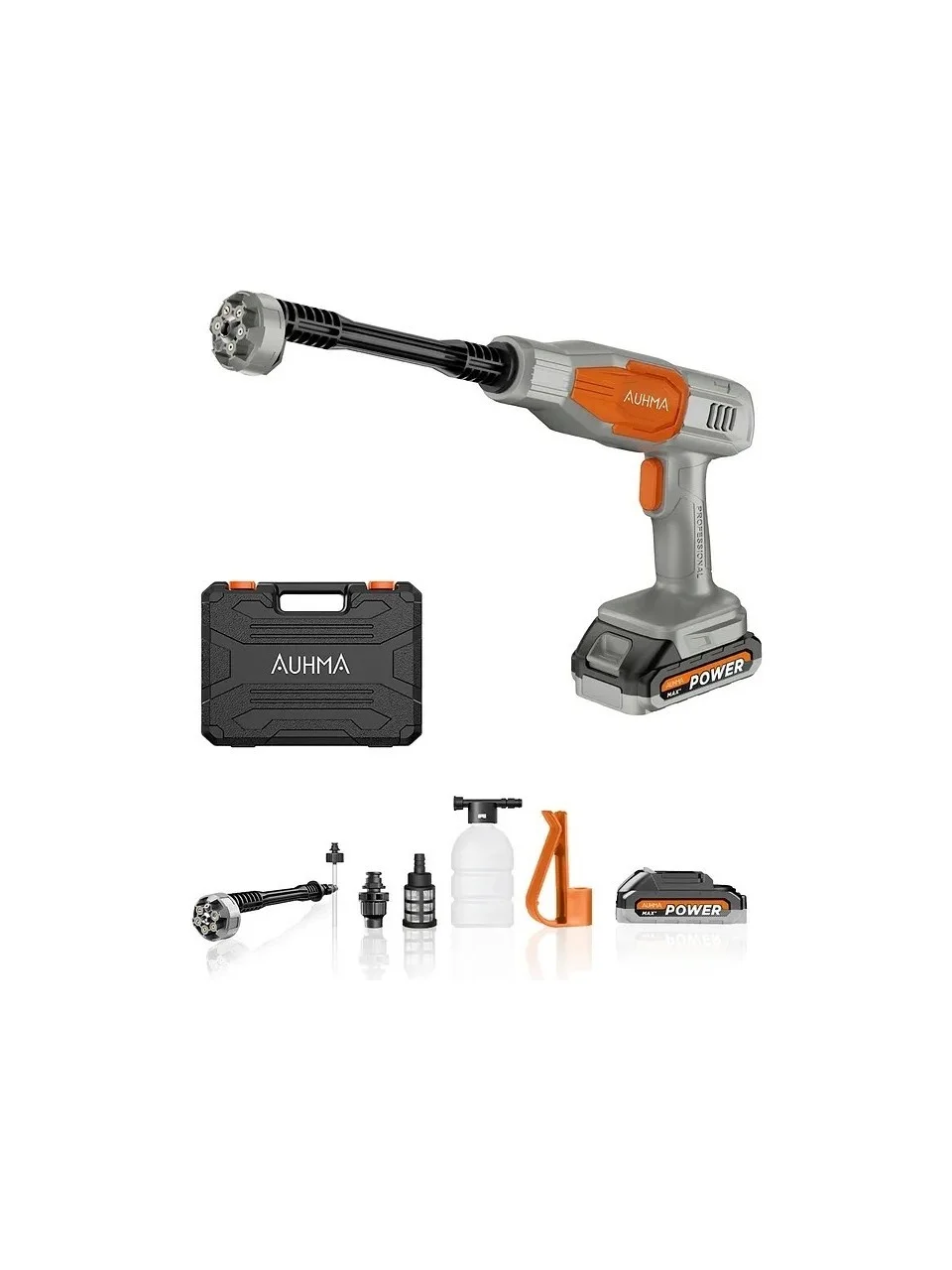 Auhma ACR-05 21V 335 PSI 170W Çift Akülü Basınçlı Yıkama Makinesi
