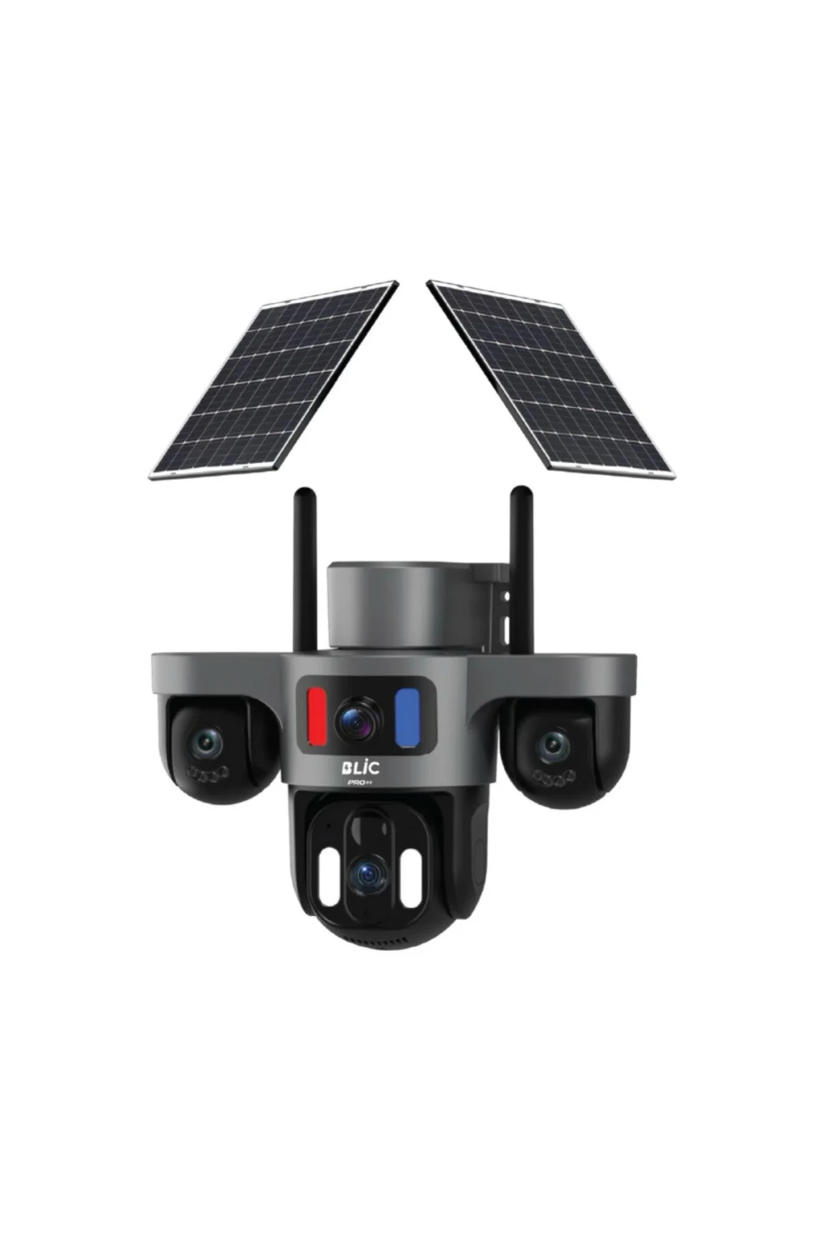 Blic BLM-95 9MP 4G Çift Solar Panelli 3 Lensli IP66 Güvenlik Kamerası