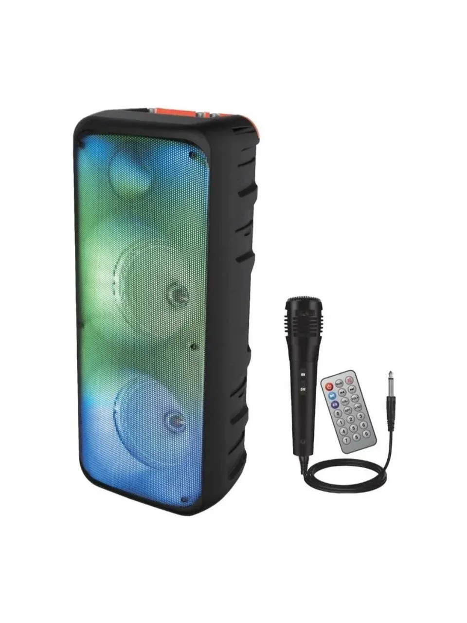 Blic BLS-49 16W RGB Işıklı Mikrofonlu Bluetooth 5.0 Parti Hoparlörü
