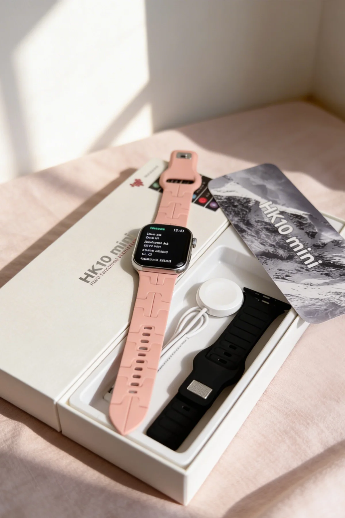 HK10 Mini 1.75 İnç AMOLED Akıllı Saat – IP67 & Kablosuz Şarj