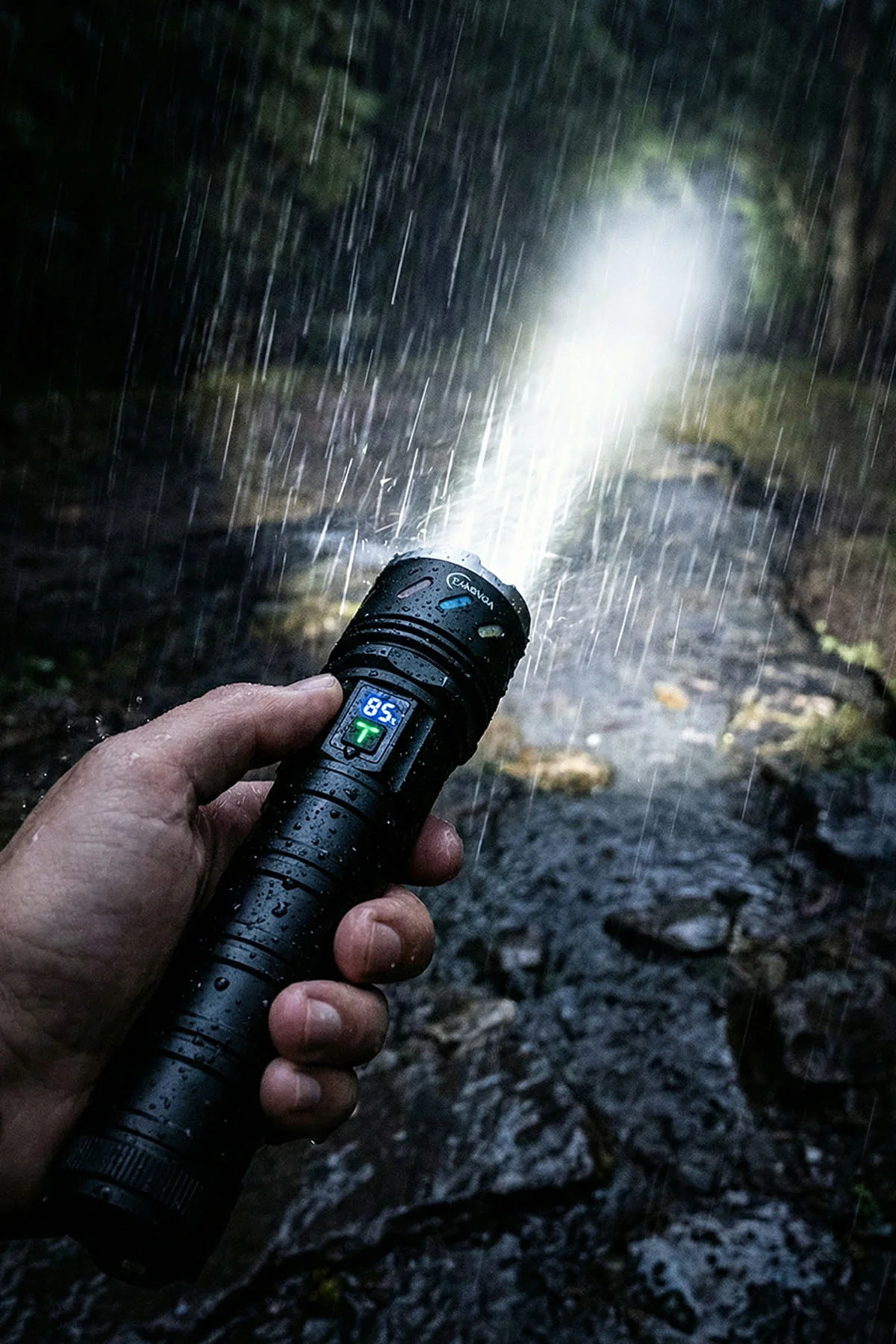 HS-233 Ultra Güçlü USB Şarjlı Profesyonel El Feneri