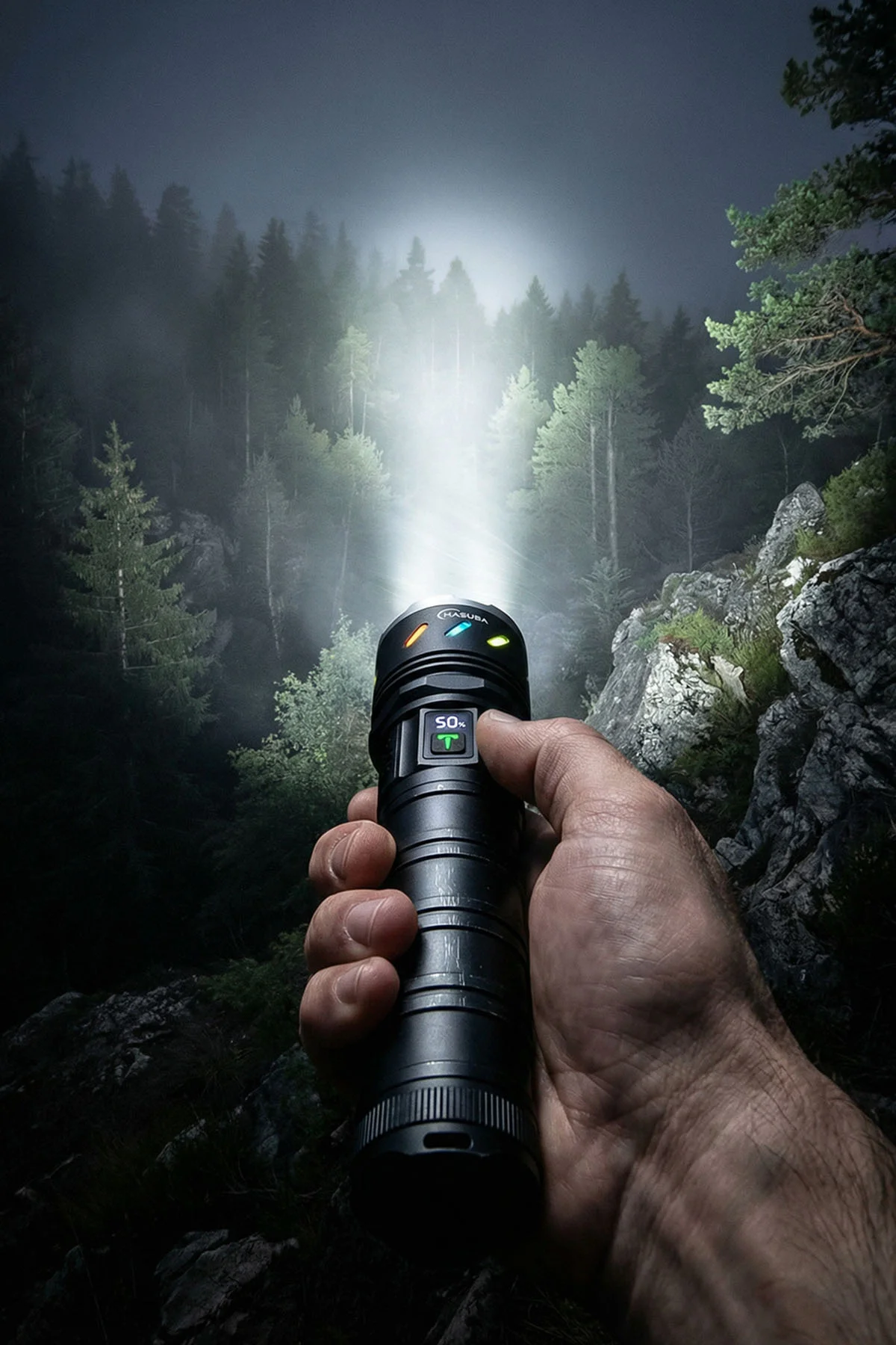 HS-233 Ultra Güçlü USB Şarjlı Profesyonel El Feneri