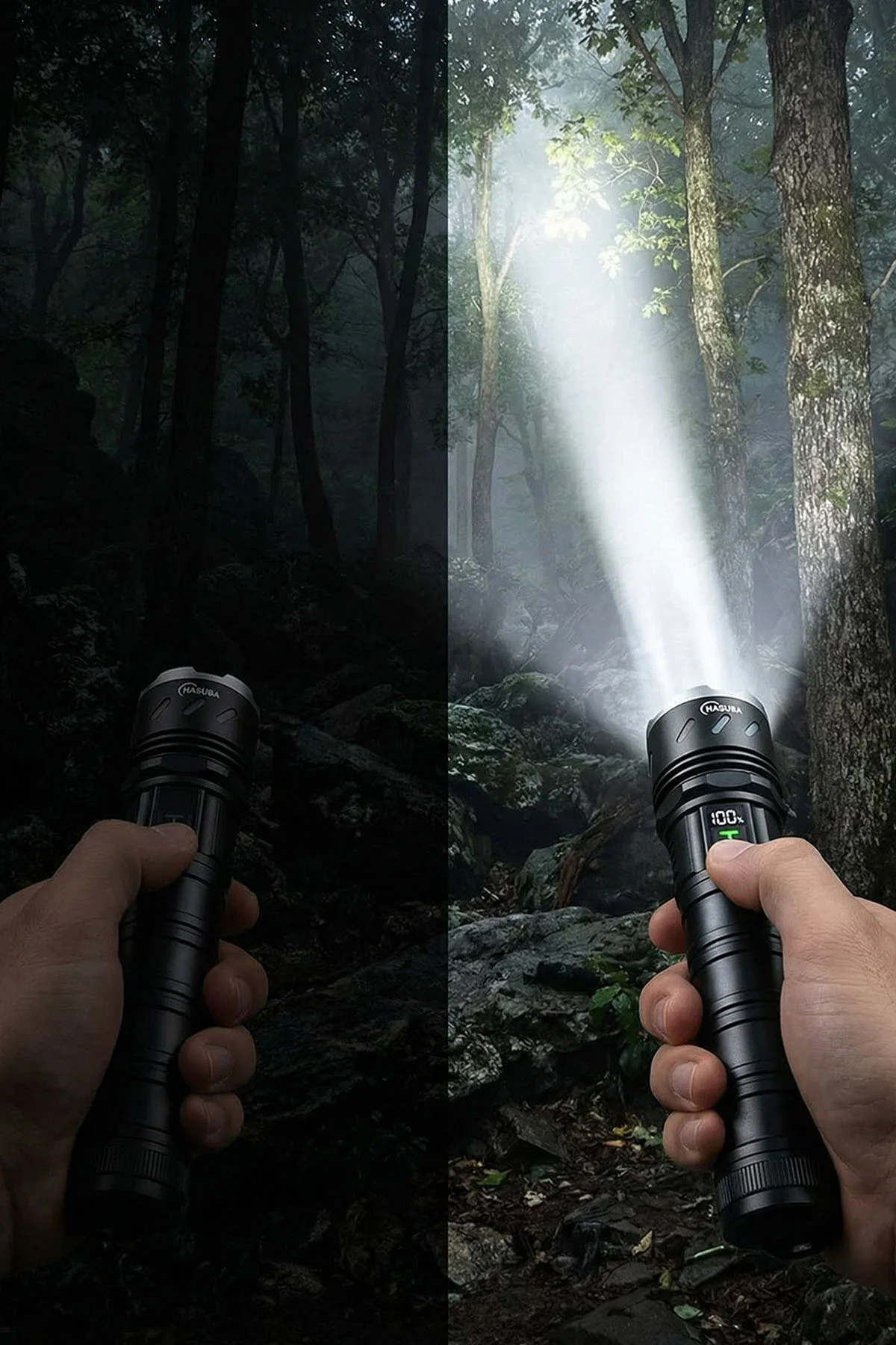 HS-233 Ultra Güçlü USB Şarjlı Profesyonel El Feneri