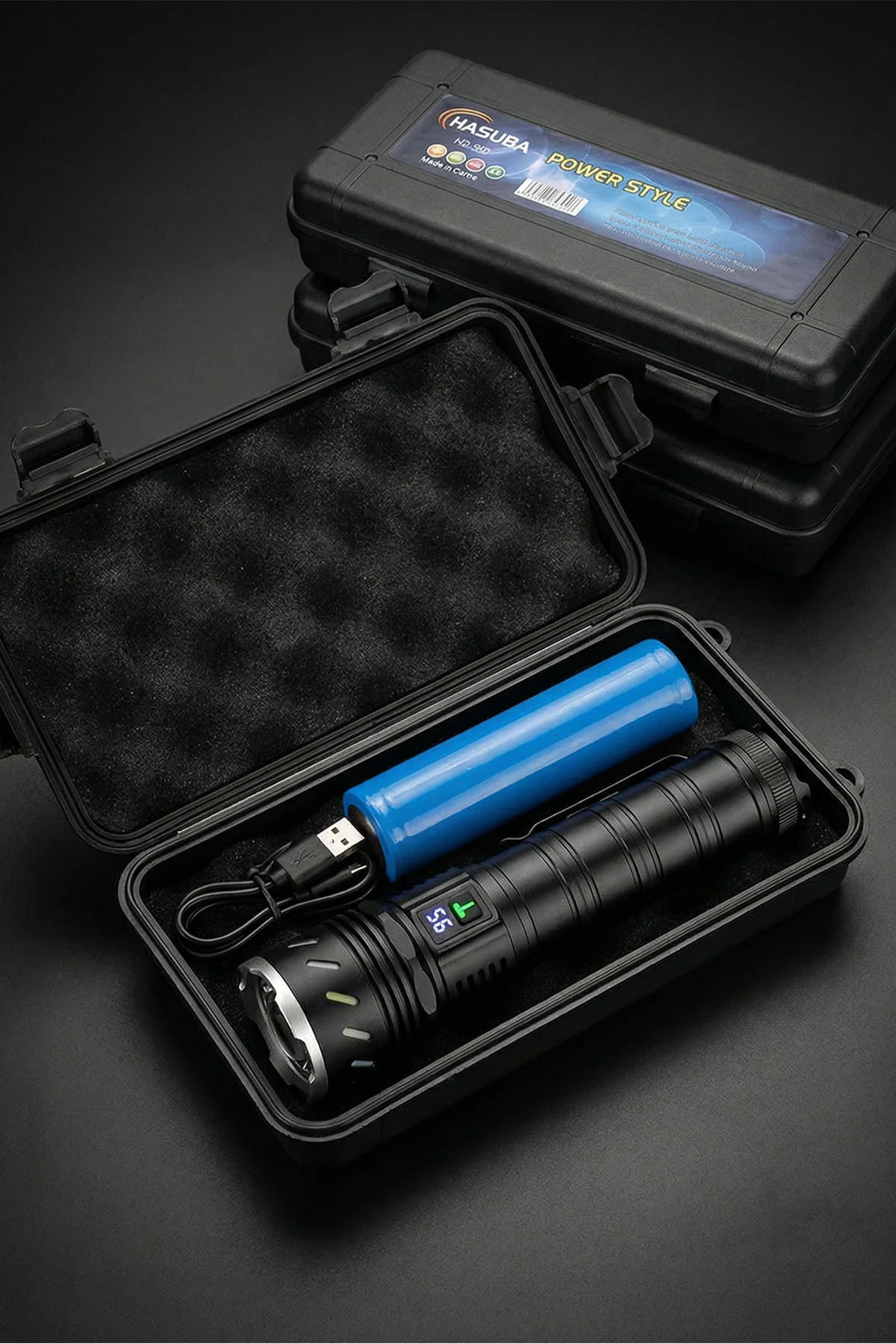 HS-233 Ultra Güçlü USB Şarjlı Profesyonel El Feneri