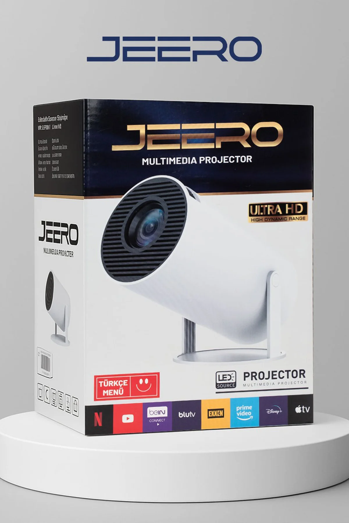 Jeero HY300Pro Multimedia Ultra HD 1080p Android 12 Projeksiyon Cihazı (Türkçe Menü)