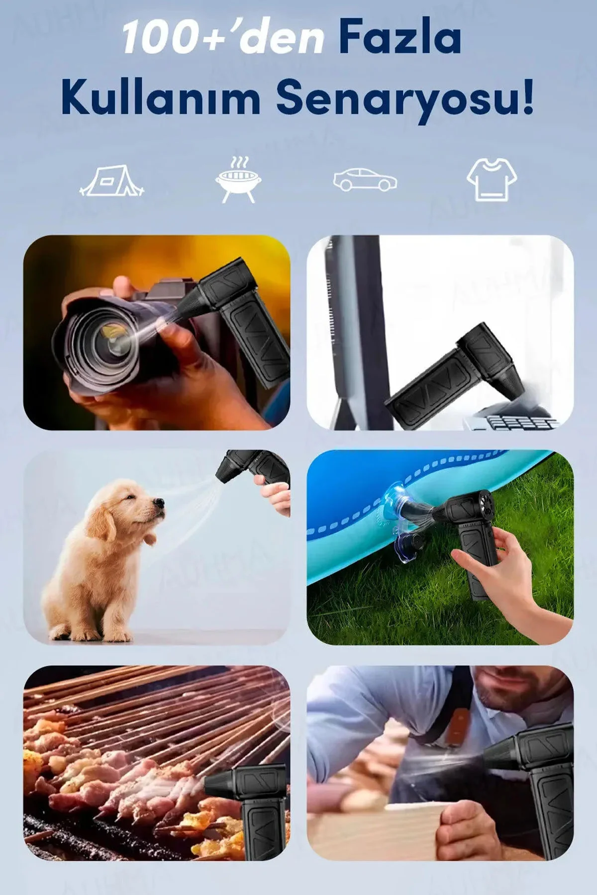 Mini Turbo Jet Fan 130.000 RPM – Şarjlı Hava Kompresörü & Temizlik Fanı