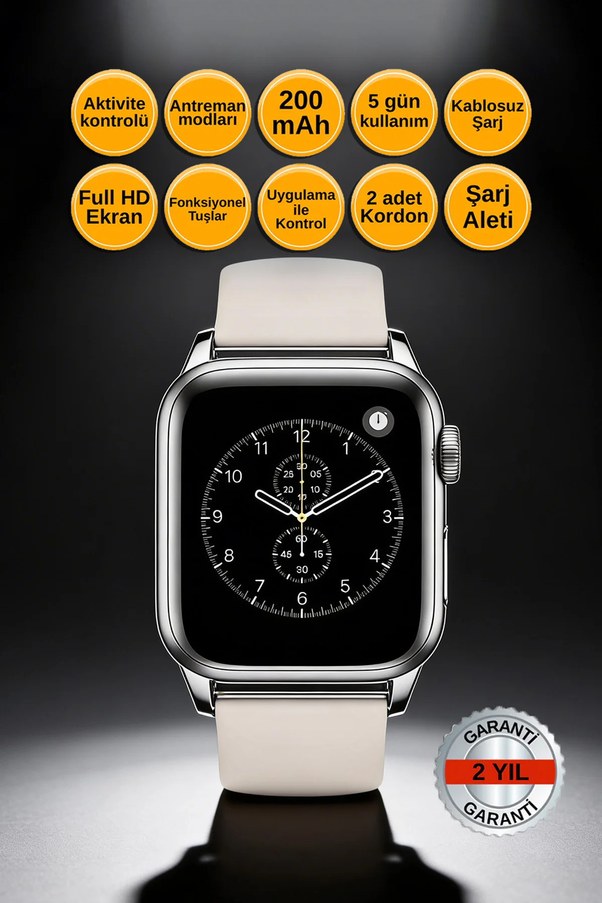 W11 46mm Akıllı Saat – Full HD, 5 Gün Pil